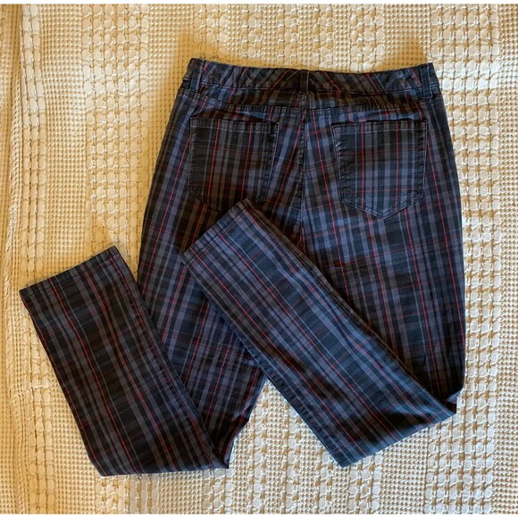 Charter Club Jean Shop Lexington Straight Plus Size 14 Plaid Womens Pants - Picture 5 of 10